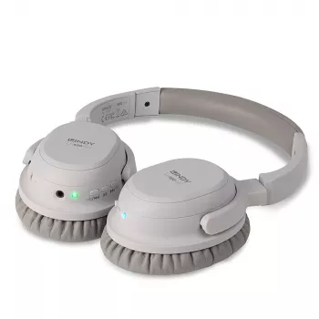 Lindy LH500XW Headset Kabelgebunden & Kabellos Kopfbügel Anrufe/Musik Micro-USB Bluetooth Grau