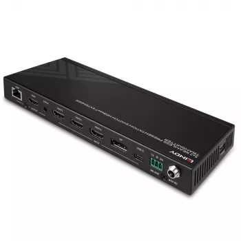 AV-Transmitter Lindy 5 Port Seamless Presentation Switch HDBaseT Extender 3840 x 2160 Pixel