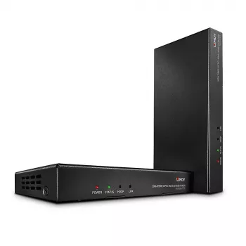 AV-Sender & -Empfänger Lindy 300m Glasfaser-HDMI 18G & IR-Extender