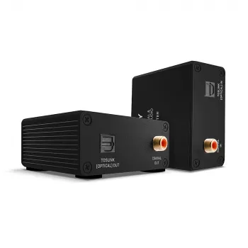 AV-Sender & -Empfänger Lindy 150m Cat.6 TosLink und Koaxial Digital Audio Extender