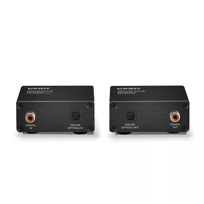 AV-Sender & -Empfänger Lindy 150m Cat.6 TosLink und Koaxial Digital Audio Extender