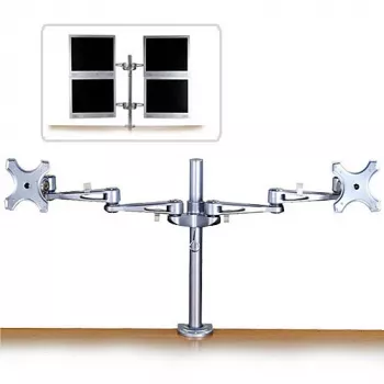 Lindy Dual-Verstellbare LCD-Arme für bis zu 10 kg, Silber