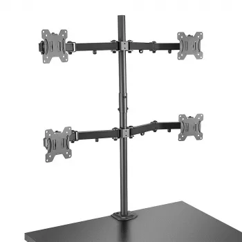 Lindy Quad-Monitorhalterung mit Mast und Tischklemme