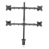 Lindy Quad-Monitorhalterung mit Mast und Tischklemme