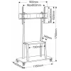 Vivolink VLFS4290 Monitorhalterung / Standfuß 2,54 m (100 Zoll) Boden Schwarz