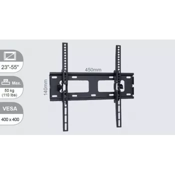 Vivolink VLMW2355T TV-Wandhalterung/Standfuß 139,7 cm (55 Zoll) Schwarz