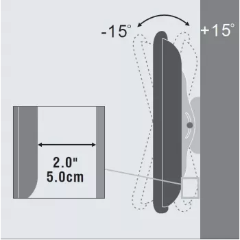 Vivolink VLMW2355T TV-Wandhalterung/Standfuß 139,7 cm (55 Zoll) Schwarz