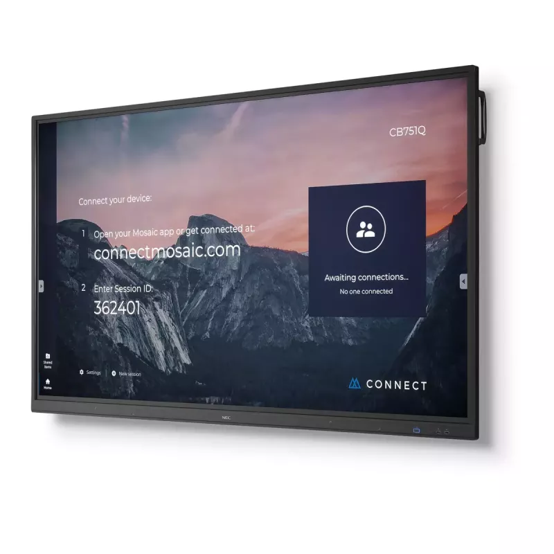 NEC CB751Q Interaktives Flachbildschirm 190,5 cm (75 Zoll) LED 350 cd/m² 4K Ultra HD Schwarz Touchscreen 12/7