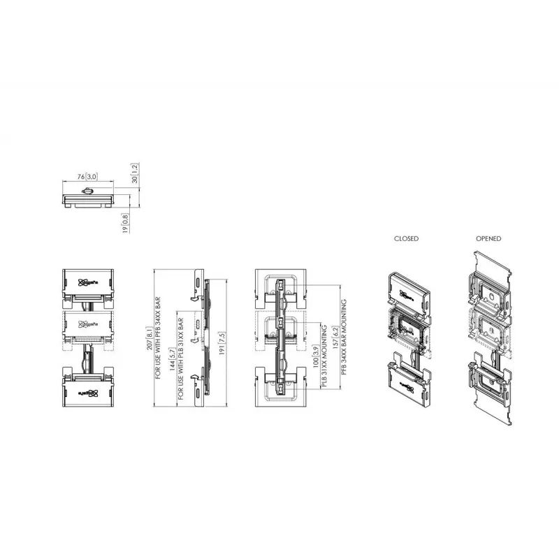 Wandhalterung Vogel's PLA 9301 (MPN 7193010) für Flachbildschirme – PLB 31XX Serie