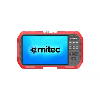 Ernitec 0070-24107-TESTER CCTV-Testmonitor, 17,8 cm (7 Zoll), Touchscreen, 4K, Handschlaufe, Grau/Rot