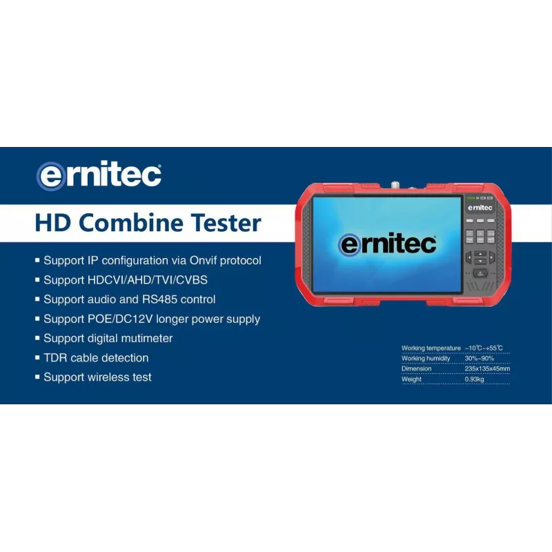 Ernitec 0070-24107-TESTER Überwachungsmonitor CCTV-Testmonitor 17,8 cm (7 Zoll) 1920 x 1200 Pixel