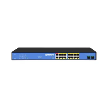 ERNITEC unmanaged PoE Switch ELECTRA-U16-1GB 16 Ports, 1 GbE Uplink, 285W Power Budget