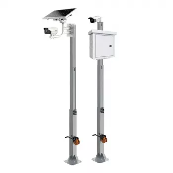 Mast OMEGA RCCTV011 — Außenmast für Überwachungskameras, 6.000 mm Höhe, 30 kg Tragfähigkeit, schwarz metallic