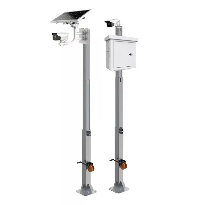 Mast OMEGA RCCTV011 — Außenmast für Überwachungskameras, 6.000 mm Höhe, 30 kg Tragfähigkeit, schwarz metallic