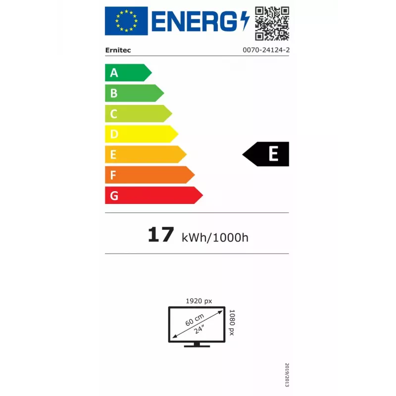 Ernitec 0070-24124-2 Computermonitor 61 cm (24 Zoll) 1920 x 1080 Pixel Full HD LED Schwarz