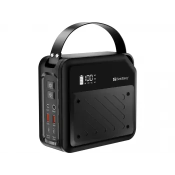 Tragbare DC-Powerstation SANDBERG Sandberg DC Power Station 72000 — LMFP 72.000 mAh, DC- & USB‑C-Eingang, schwarz