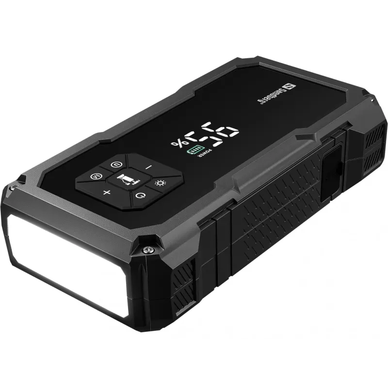 Tragbares Starthilfegerät und Reifenpumpe SANDBERG Sandberg Car Jumpstarter TirePump 10000 — 800 A Startstrom, 2 A Ausgang, 5 V USB