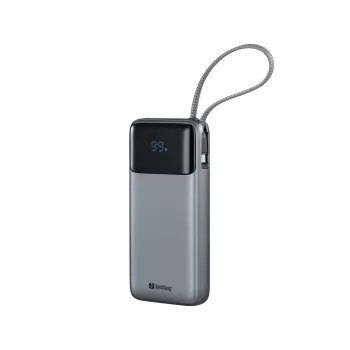 Powerbank SANDBERG All-in1 Powerbank 20000 PD 67W — 20000 mAh LiPo, 1×USB-A, 1×USB-C, 15W Ausgangsleistung, Schwarz/Grau