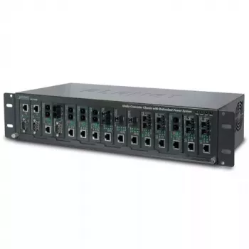 Konverter-Chassis PLANET MC-1500R 15 Steckplätze 19 Zoll