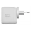Schnelles GaN-Ladegerät Native Union Fast Gan Charger Pd 67W Weiß Intl 2C1A USB‑C 2 Anschlüsse 67W AC 100–240V Schutz vor Überstrom Überspannung Überhitzung