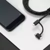 USB-2.0-Datenkabel native union BELT-ULC-ZEB-NP 2 m USB A auf USB‑C / Micro‑USB B / Lightning Schwarz Weiß
