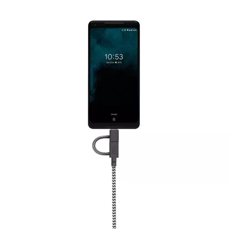 USB-2.0-Datenkabel native union BELT-ULC-ZEB-NP 2 m USB A auf USB‑C / Micro‑USB B / Lightning Schwarz Weiß