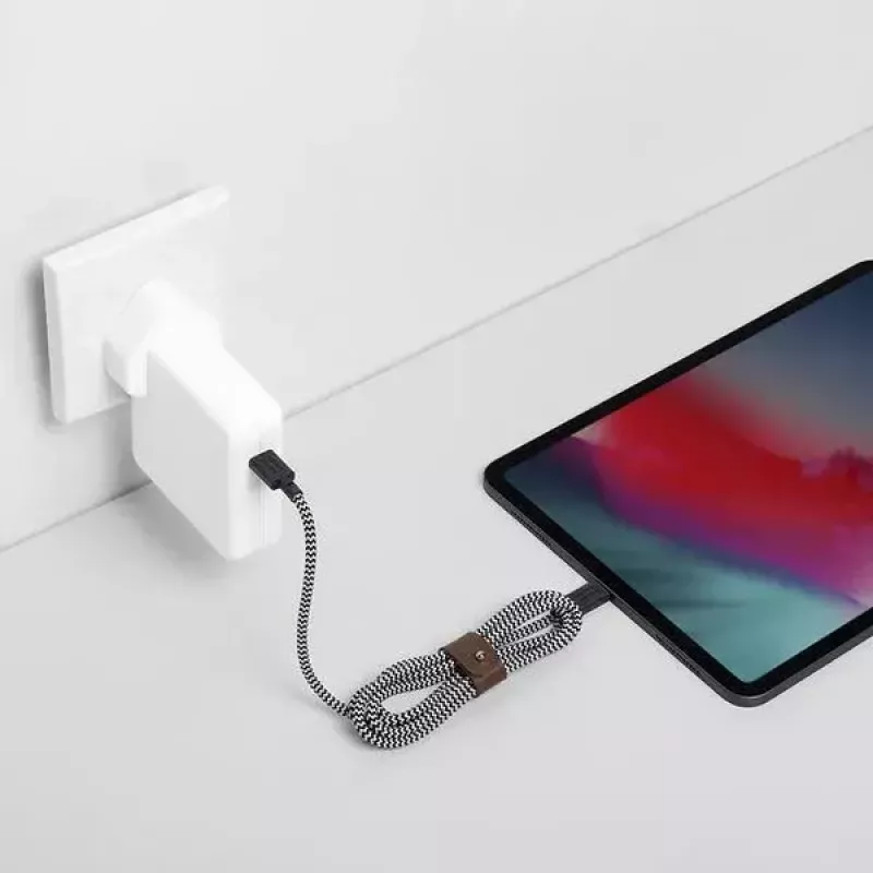 USB-C-Kabel Native Union BELT-C-ZEB-2-NP 1,2 m USB-C auf USB-C Schwarz/Weiß