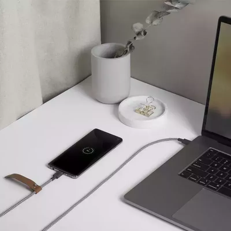 USB-C-Kabel Native Union BELT-C-ZEB-2-NP 1,2 m USB-C auf USB-C Schwarz/Weiß
