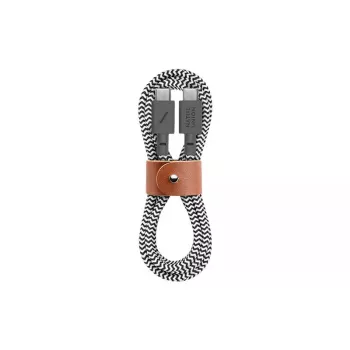USB-C-Kabel Native Union BELT-C-ZEB-2-NP 1,2 m USB-C auf USB-C Schwarz/Weiß
