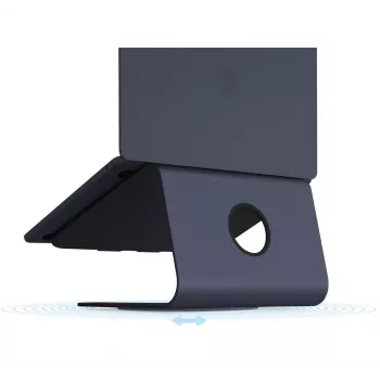 Laptop-Ständer Rain Design MSTAND360 360° drehbar Schwarz Aluminium