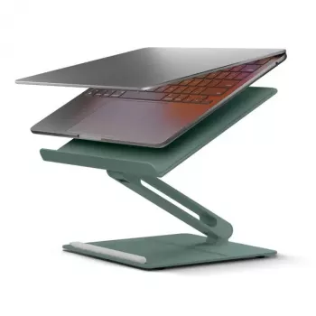 Laptop- und Tabletständer native union HOME-STAND-GRN Aluminium und Silikon, Grün, max. Höhe 60 cm, Breite 220 mm Tiefe 60 mm Höhe 259 mm