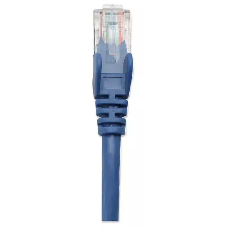 Intellinet Netzwerk-Patchkabel, Cat5e, 0,5 m, Blau, CCA, U/UTP, PVC, RJ45, vergoldete Kontakte, rastnasenschutz, Knickschutz, lebenslange Garantie