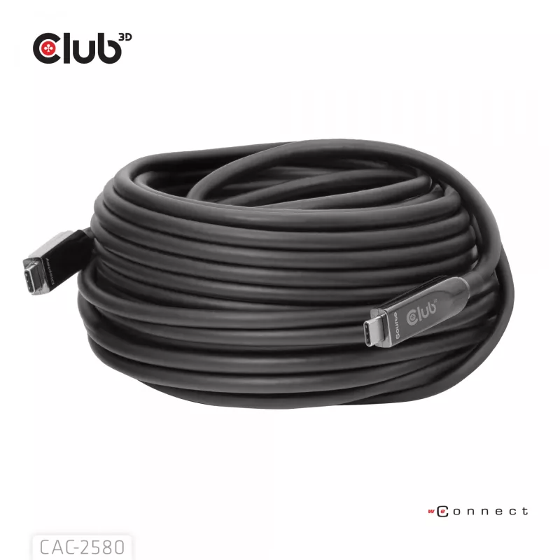 CLUB3D 15M Full-Feature USB-C®-Kabel / 49,21ft 8K60Hz 10Gbps 60W