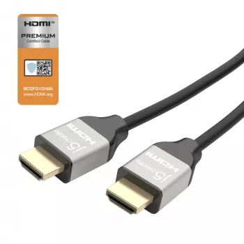 j5create JDC52 Ultra HD 4K HDMI™-Kabel, Schwarz und Grau, 2 m