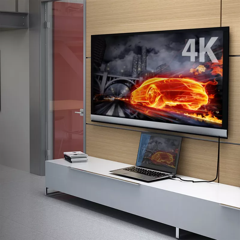 j5create JDC52 Ultra HD 4K HDMI™-Kabel, Schwarz und Grau, 2 m