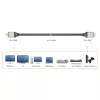 j5create JDC52 Ultra HD 4K HDMI™-Kabel, Schwarz und Grau, 2 m