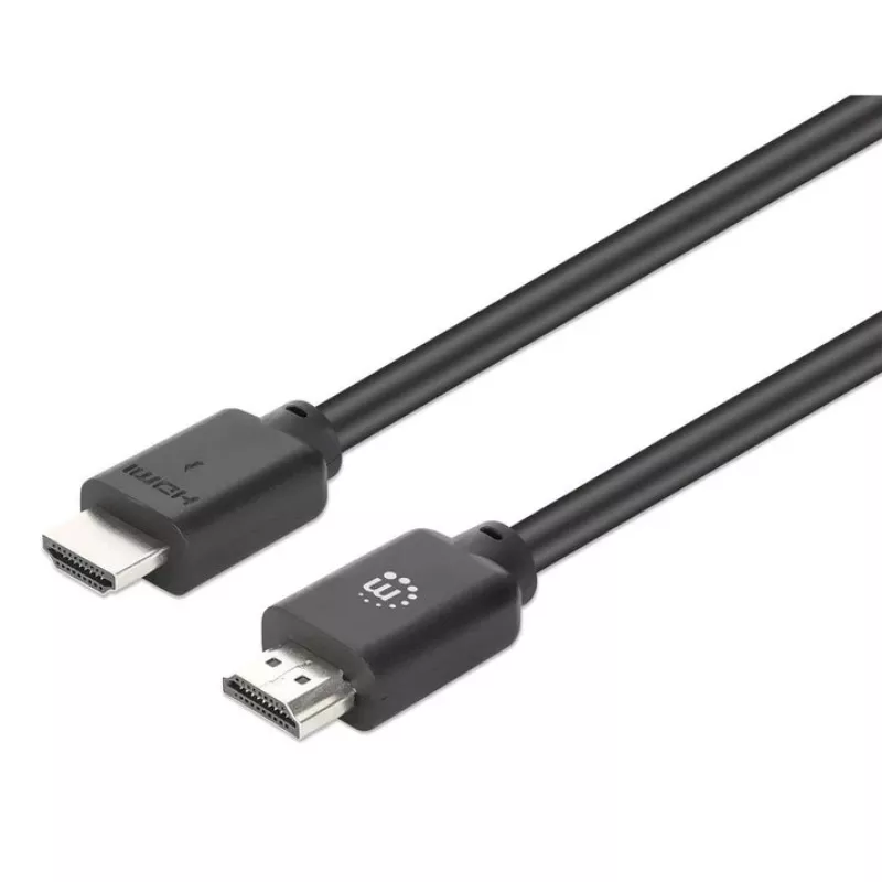 Manhattan HDMI 4K@60Hz Kabel mit Ethernet, 22,5 m, geeignet für ALLE 4K- und 1080p/HD-Anwendungen – jetzt aufrüsten oder für später bereithalten, Stecker zu Stecker, schwarz, Ultra HD 4K x 2K, lebenslange Garantie, Premium High Speed