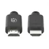 Manhattan HDMI 4K@60Hz Kabel mit Ethernet, 1m, geeignet für ALLE 4K- & 1080p/HD-Anwendungen – zum Aufrüsten jetzt oder bereit für den Bedarfsfall, Stecker-Stecker, Schwarz, Ultra HD 4k x 2k, lebenslange Garantie, Premium High Speed, entspricht HDMM1MP