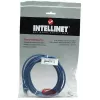 Intellinet Netzwerk-Patchkabel, Cat5e, 1 m, Blau, CCA, U/UTP, PVC, RJ45, vergoldete Kontakte, rastnasenfrei, angespritzter Knickschutz, Lebenslange Garantie