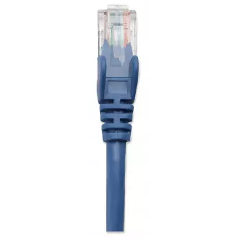 Intellinet Netzwerk-Patchkabel, Cat5e, 3 m, Blau, CCA, U/UTP, PVC, RJ45, vergoldete Kontakte, rastnasenlos, Knickschutz, lebenslange Garantie