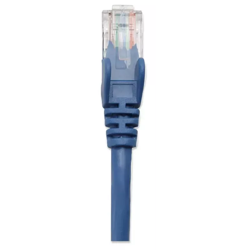Intellinet Netzwerk-Patchkabel, Cat5e, 3 m, Blau, CCA, U/UTP, PVC, RJ45, vergoldete Kontakte, rastnasenlos, Knickschutz, lebenslange Garantie