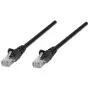 Intellinet Netzwerk-Patchkabel, Cat6, 5m, Schwarz, CCA, U/UTP, PVC, RJ45, vergoldete Kontakte, rastnasenfrei, angespritzte Tülle, lebenslange Garantie