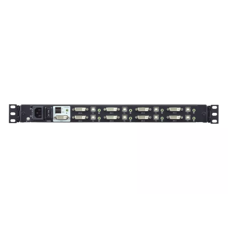 ATEN 8-Port 43,2 cm (17,3 Zoll) DVI Full HD LCD KVM-Switch (USB), 43,9 cm (17,3 inch), 1920 x 1080 Pixel, LCD, 250 cd/m², 800:1, 170°