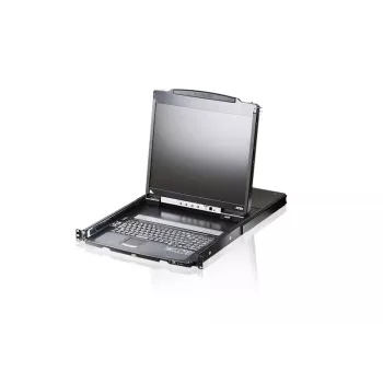 ATEN 19 Zoll LCD Konsole (USB - PS/2 VGA) mit USB-Peripherieanschluss (Dual Rail)
