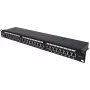 Intellinet Patch Panel, Cat6a, FTP, 24-Port, 1U, geschirmt, 90° Top-Entry LSA-Leisten, schwarz