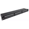 Intellinet Patch Panel, Cat6a, FTP, 24-Port, 1U, geschirmt, 90° Top-Entry LSA-Leisten, schwarz