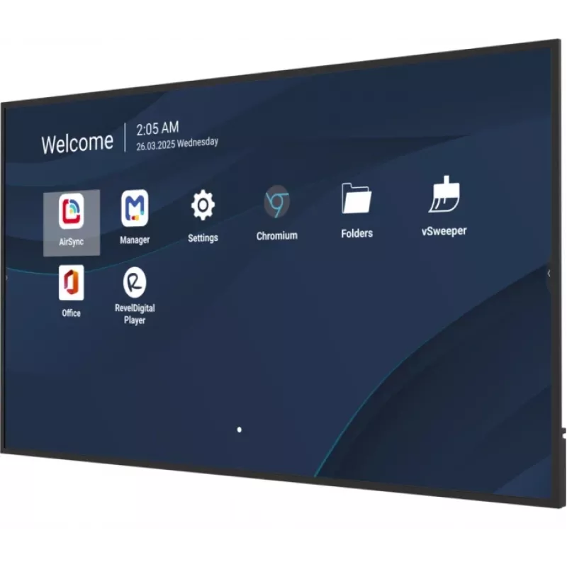 Professionelles kommerzielles Display VIEWSONIC 75 Zoll 4K (3840×2160), LCD, 500 cd/m², Android 14, 24/7, VESA