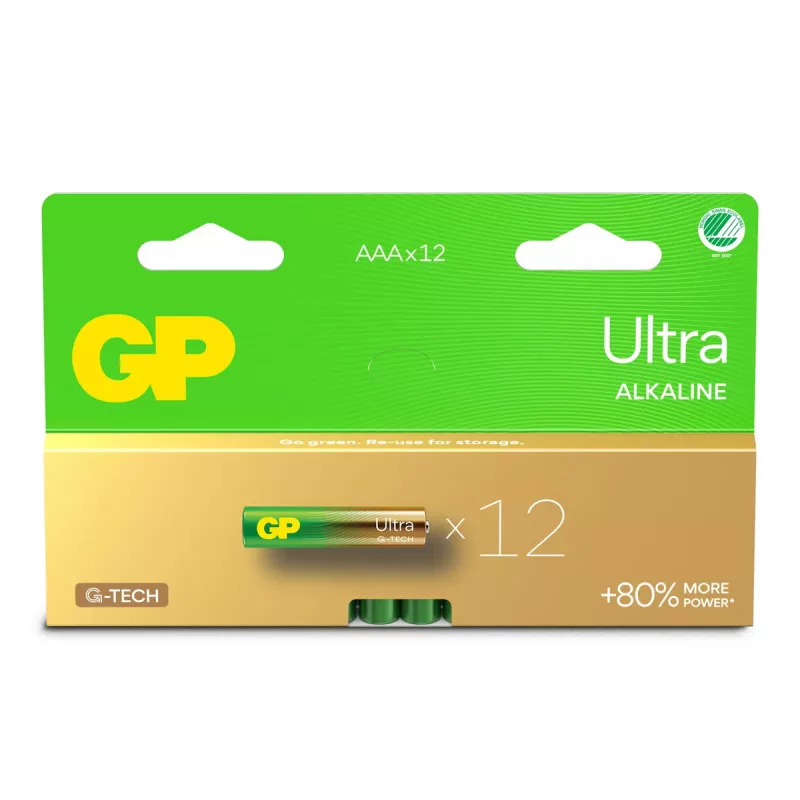 Einwegbatterie alkalisch GP GP24AU AAA 44,5 mm Höhe 11,5 g zylindrisch Lagerlebensdauer 10 Jahre IEC 60086-2:2021 zertifiziert