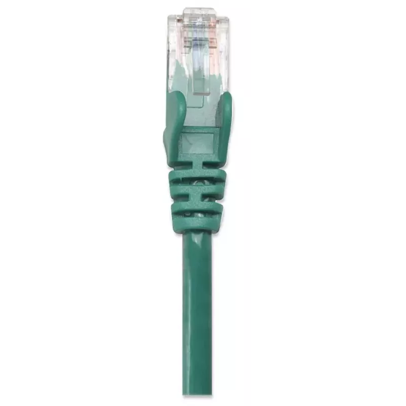 Intellinet Netzwerk-Patchkabel, Cat6, 0,5 m, Grün, CCA, U/UTP, PVC, RJ45, vergoldete Kontakte, rastnasenfrei, angespritzt, lebenslange Garantie