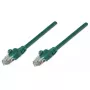 Intellinet Netzwerk-Patchkabel, Cat6, 0,5 m, Grün, CCA, U/UTP, PVC, RJ45, vergoldete Kontakte, rastnasenfrei, angespritzt, lebenslange Garantie